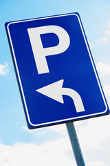 rectangular parking sign
