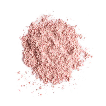 Pink color Foundation powder makeup on background