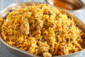 lamb string hoppers, a dish from Sri Lanka and South India