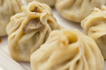momos; Tibetan steamed dumplings