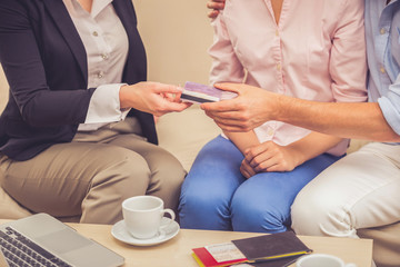 Visiting travel agency