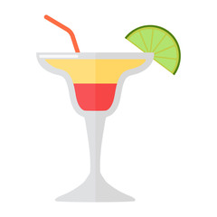 Margarita cocktail vector illustration.