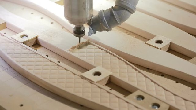 milling machines with numerical control software, wood, decorative details
