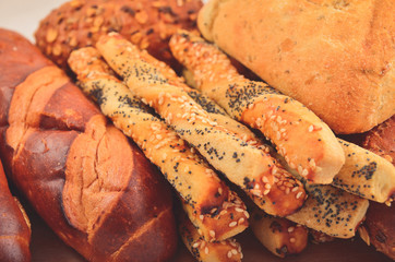 Sesame sauce and flax and fresh bread