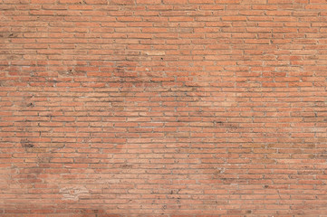 Old red brick wall background texture