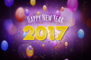 Happy New Year 2017 - obrazy, fototapety, plakaty