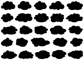 clouds vector set