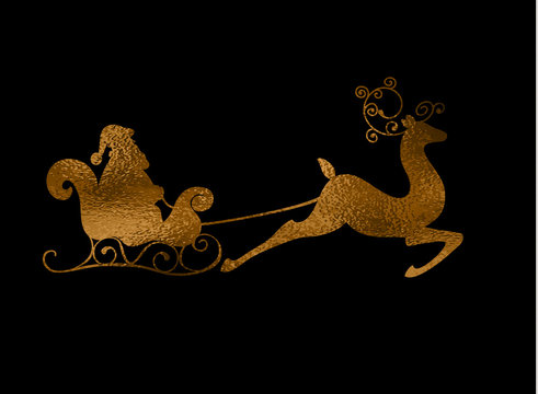 Christmas foil reindeer silhouette