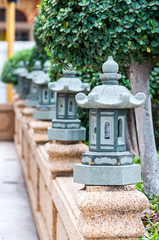 Fototapeta na wymiar Stone lantern in Chinese Temple
