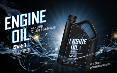 blue engine oil ad