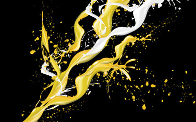 yellow and white pigment element