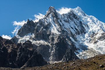 Epic Andes Mountain Peaks with clouds