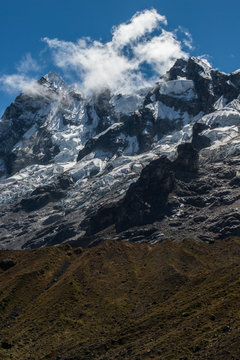 Epic Andes Mountain Peaks with clouds