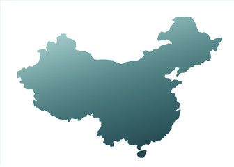 Fototapeta premium China Map blue