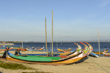 Barcos de Pesca Típicos da região de Aveiro em Portugal