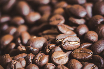 Coffee seeds background.