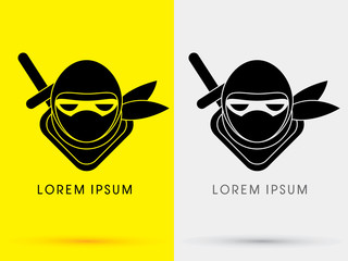 Black Ninja graphic vector © sila5775