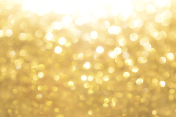 Gold abstract background with bokeh