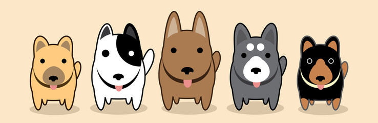 Dogs gang graphic vector