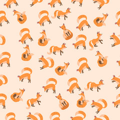 Fototapeta premium vector illustration of a cute fox