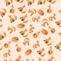 vector illustration of a cute fox