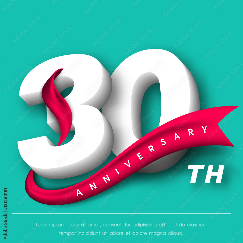 Wall mural anniversary emblems template design