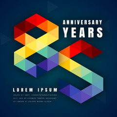Fototapeta premium Anniversary emblems template design
