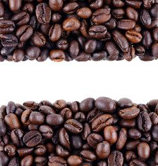 Fototapeta premium Coffee beans isolated on white background.