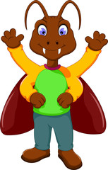 cute cockroach cartoon standing