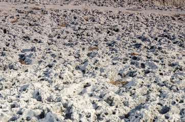 Dry and arid desert landscape in Aruba