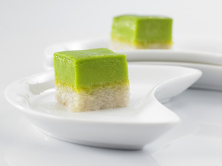 malay pandan custard cake