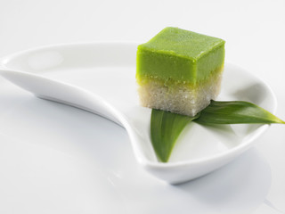 malay pandan custard cake