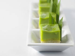 malay pandan custard cake