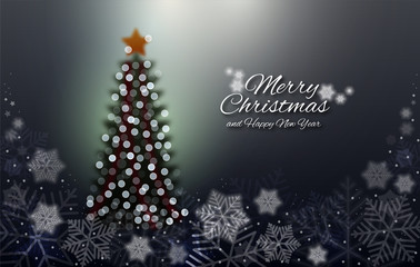 Merry Christmas and Happy New Year vector illustration.