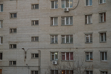 Facades of houses
