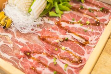 Pork slide for Shabu Shabu