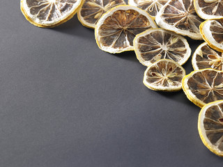 dry lemon sliced