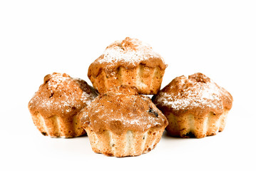 Crispy crunchy cake on a white background closeup