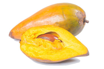 Egg fruit or Canistel isolate on white
