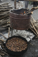 preparing roast chestnuts