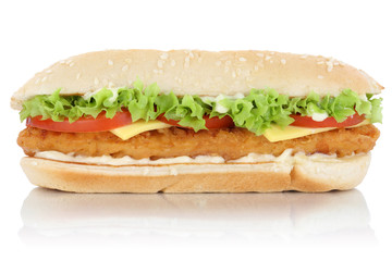 Chickenburger Chicken Hühnchen Burger Hamburger Freisteller fre