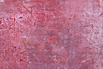 Red wall textures imitated by acrylic on canvas. Rough background.
