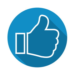 Long Shadow Daumen nach oben