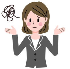 スーツ　女性　困る