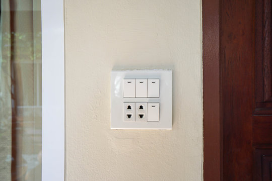light switch on the wall
