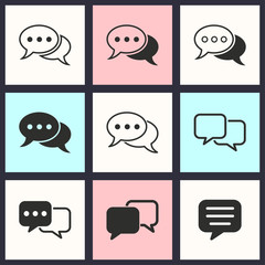 Chatting icon set.