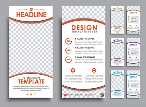 Design white  flyers size of 210x99 mm.