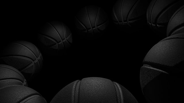 Basketball. 3D illustration. 3D CG. High resolution.