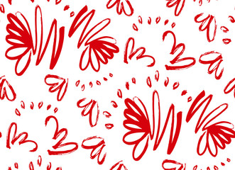 Abstract background seamless pattern , vector illustration . Free hand drawings .