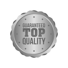 Vector High Quality Metal Silver Sign, Round Label